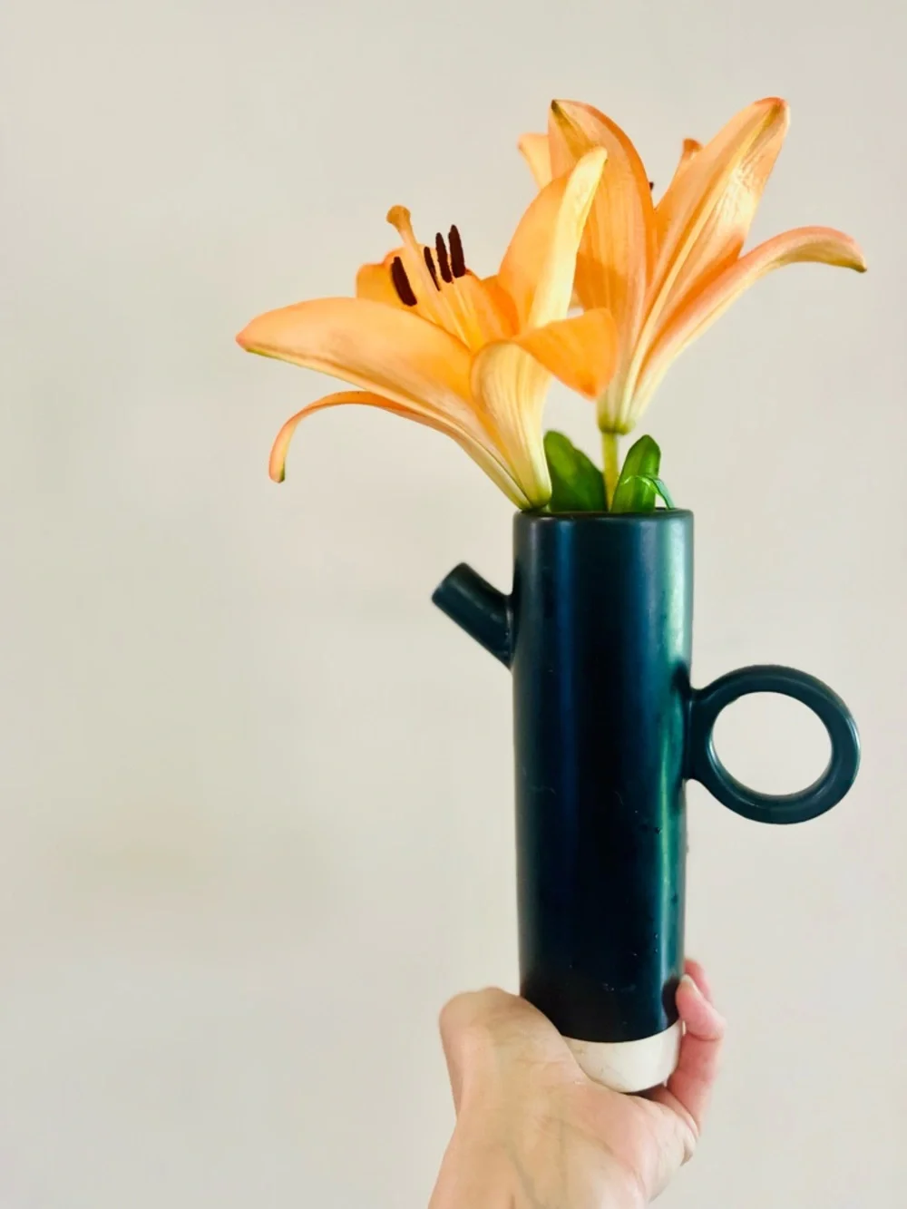 Crate & Barrel Minimalist Mid Century Modern Ceramic Japandi Scandinavian Vase